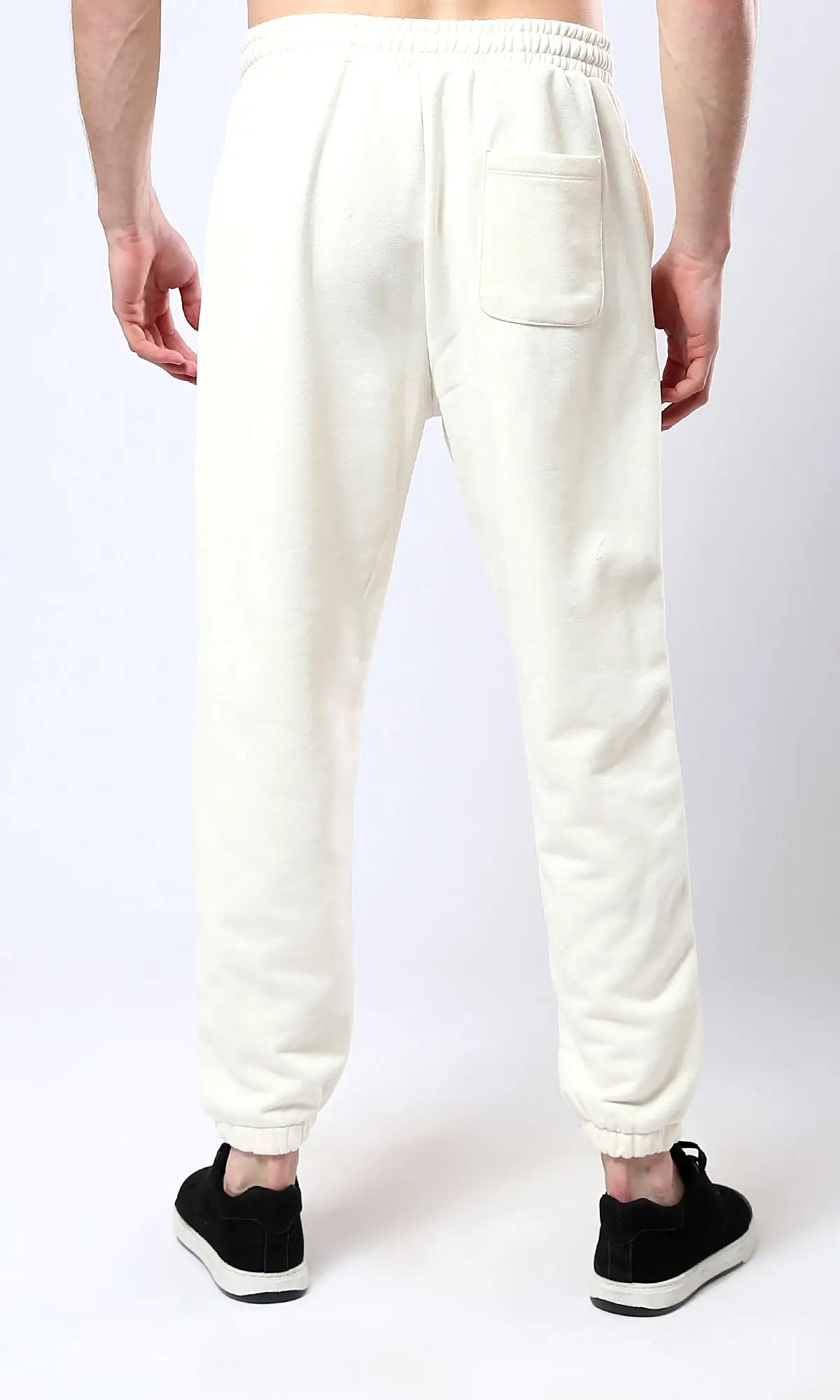 O178903 Slip On Beige Casual Jogger Pants