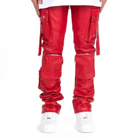 Pheelings “Never Look Back” Red Flare Leather Pants