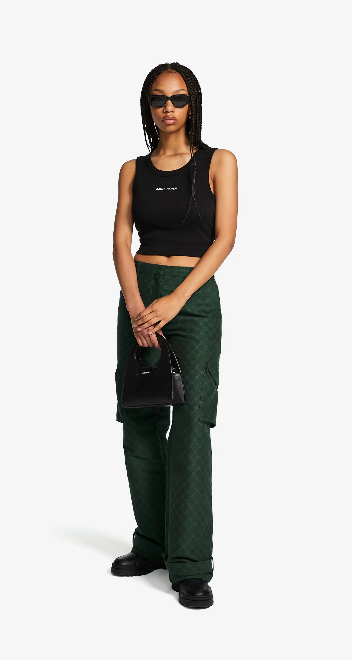 Pine Green Imani Monogram Pants