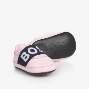 Pink Leather Baby Pre-Walker Shoes