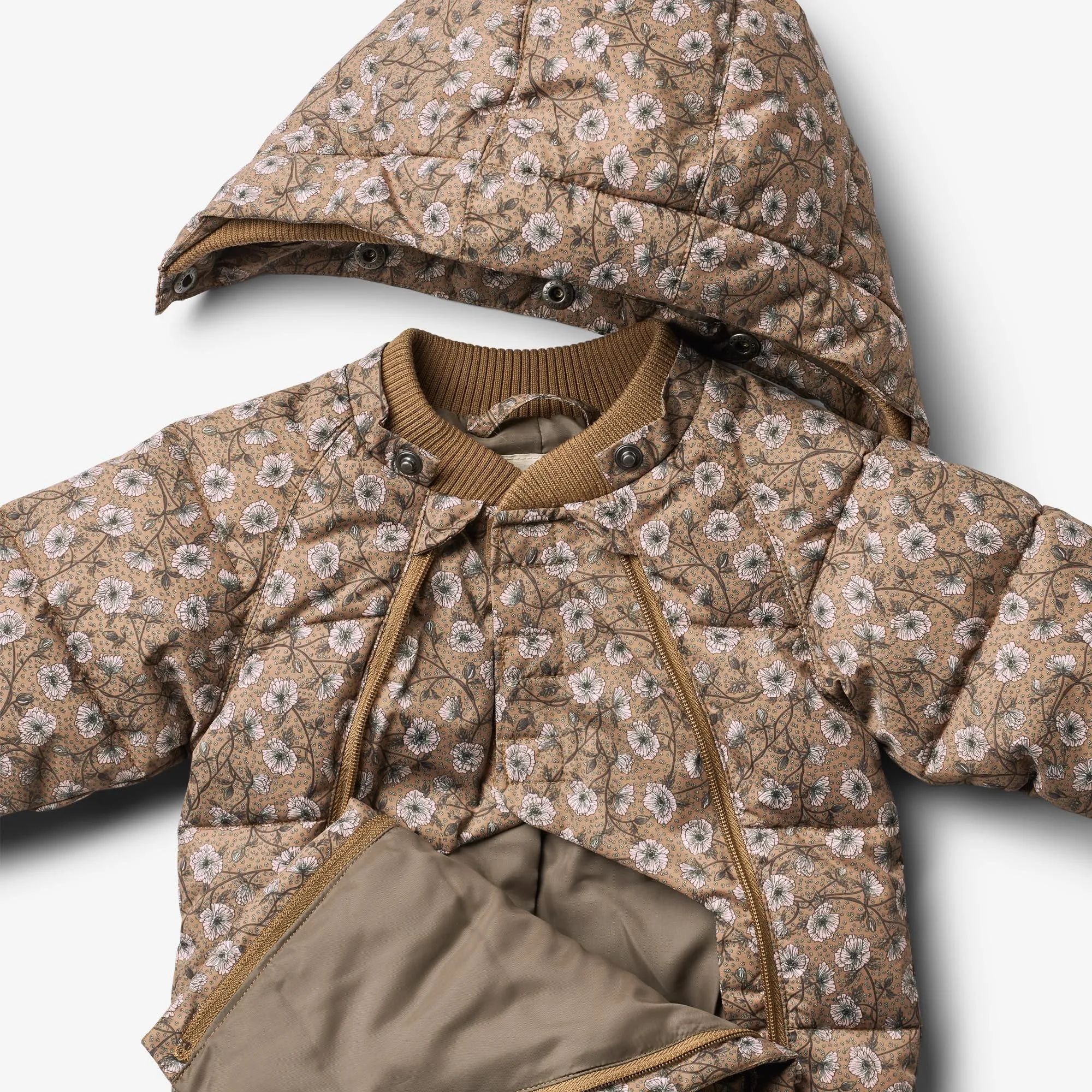 Puffer Baby Suit Edem - caramel anemones