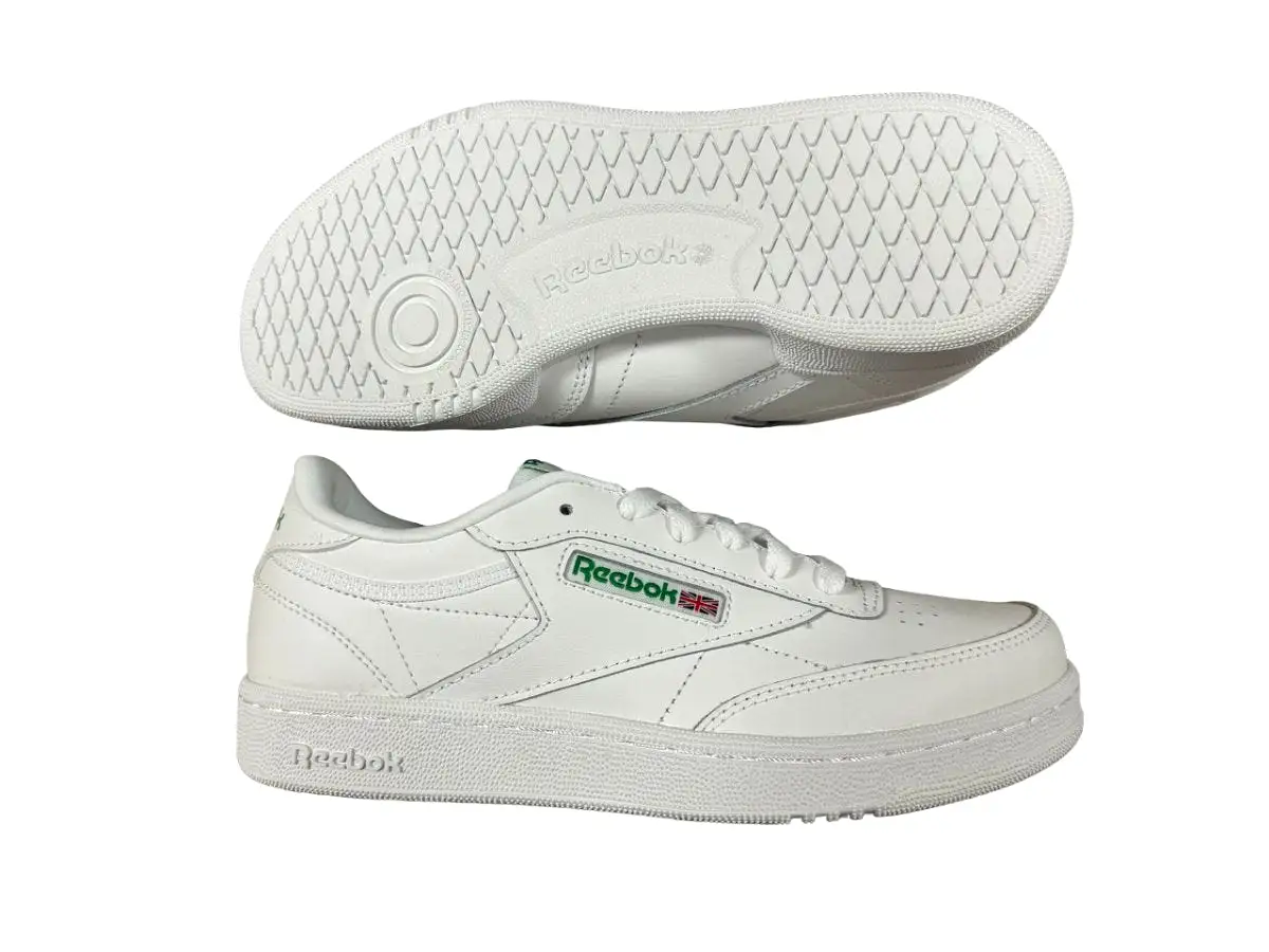 REEBOK JUNIOR CLUB C WHITE/GREEN SHOES