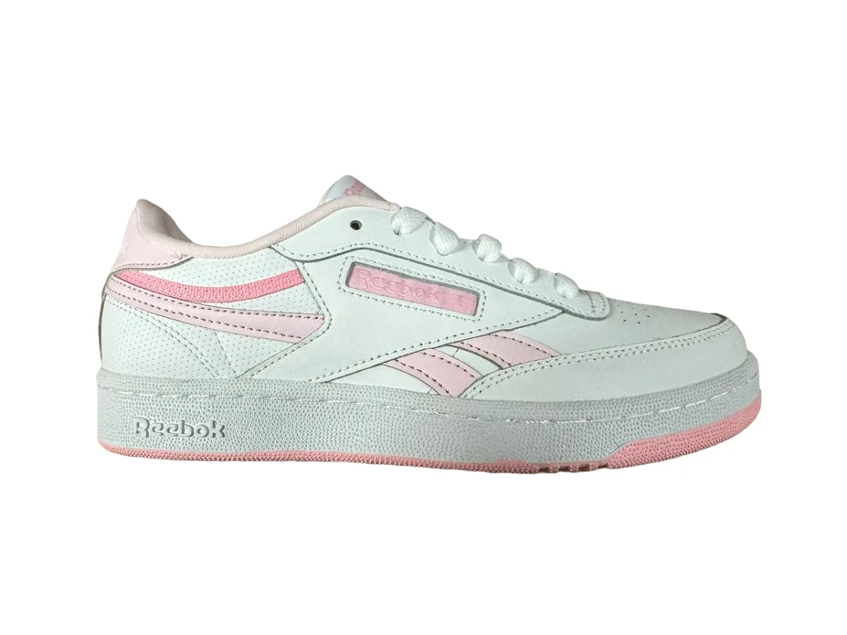 REEBOK JUNIOR CLUB C WHITE/PINK SHOES