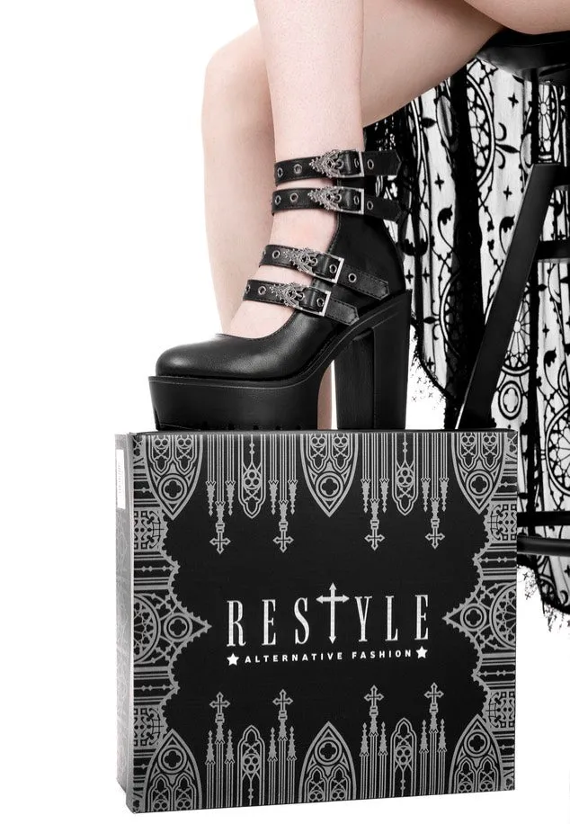 Restyle - Evelynn Platform Black - Girl Shoes