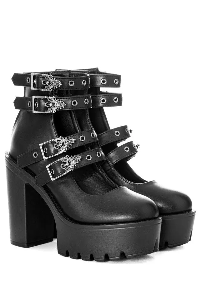 Restyle - Evelynn Platform Black - Girl Shoes