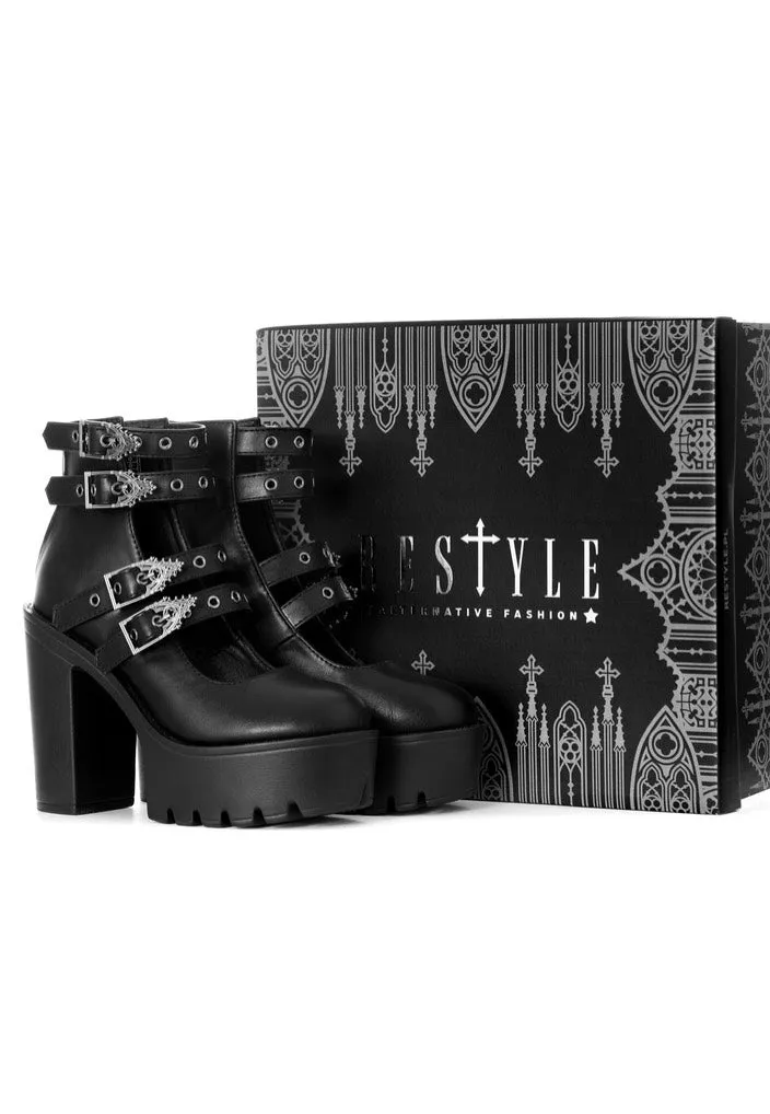 Restyle - Evelynn Platform Black - Girl Shoes