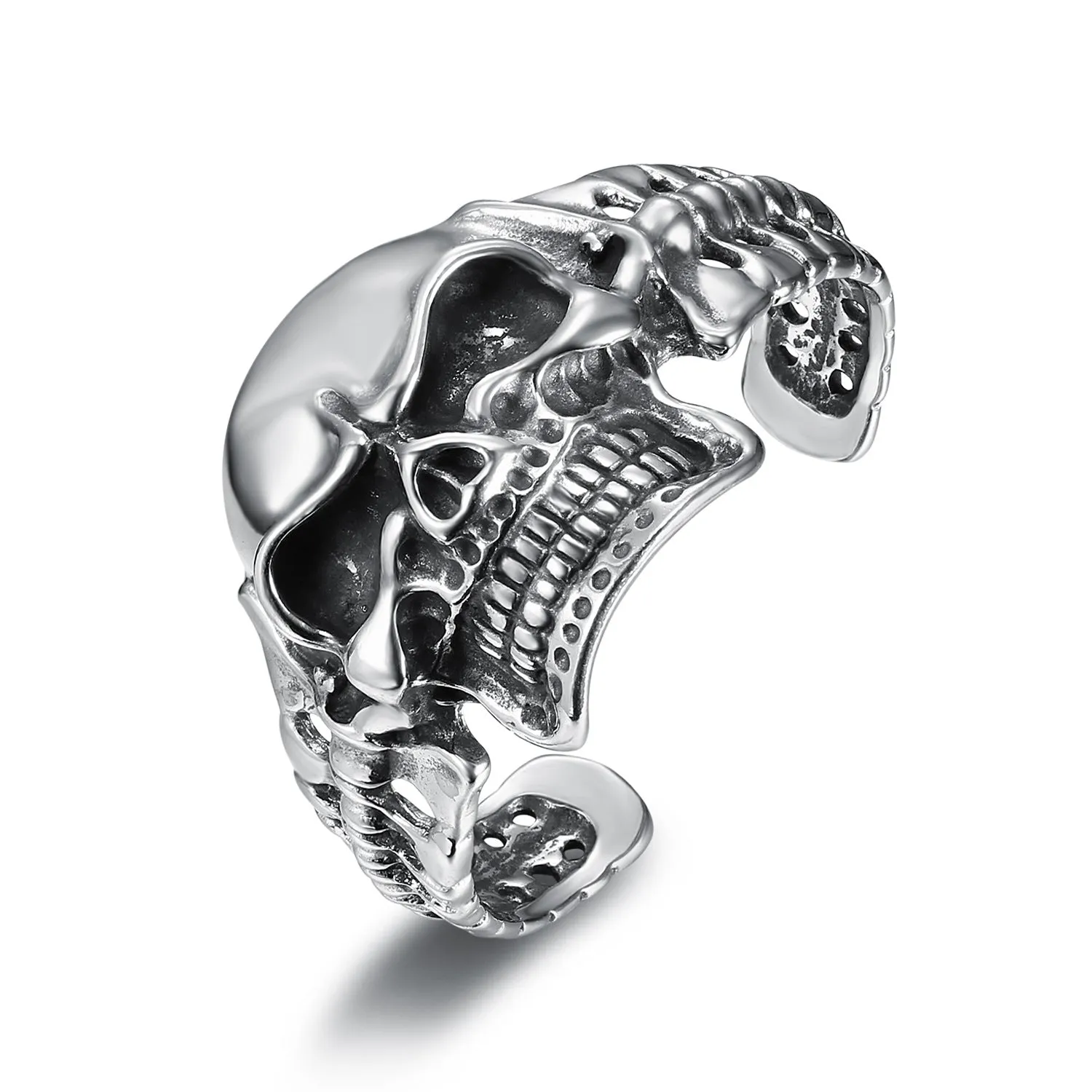 Skull & Spine Biker Cuff