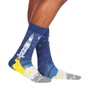 SOCK it to me Men's Crew Socks (Prints) - 321 Lift Off