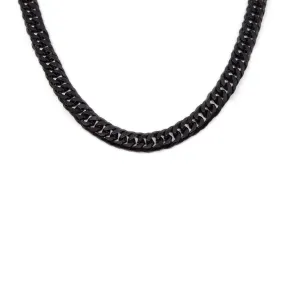 Stainless Steel Curb Chain Necklace Black