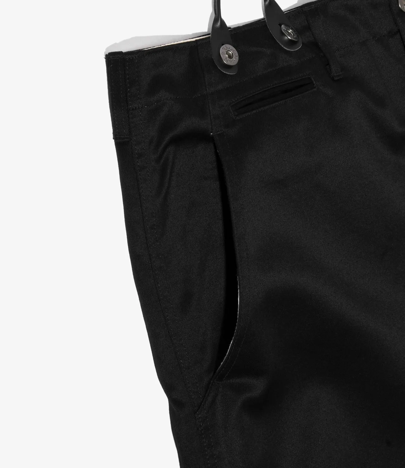 Suspender Pants –Black Chino Cloth