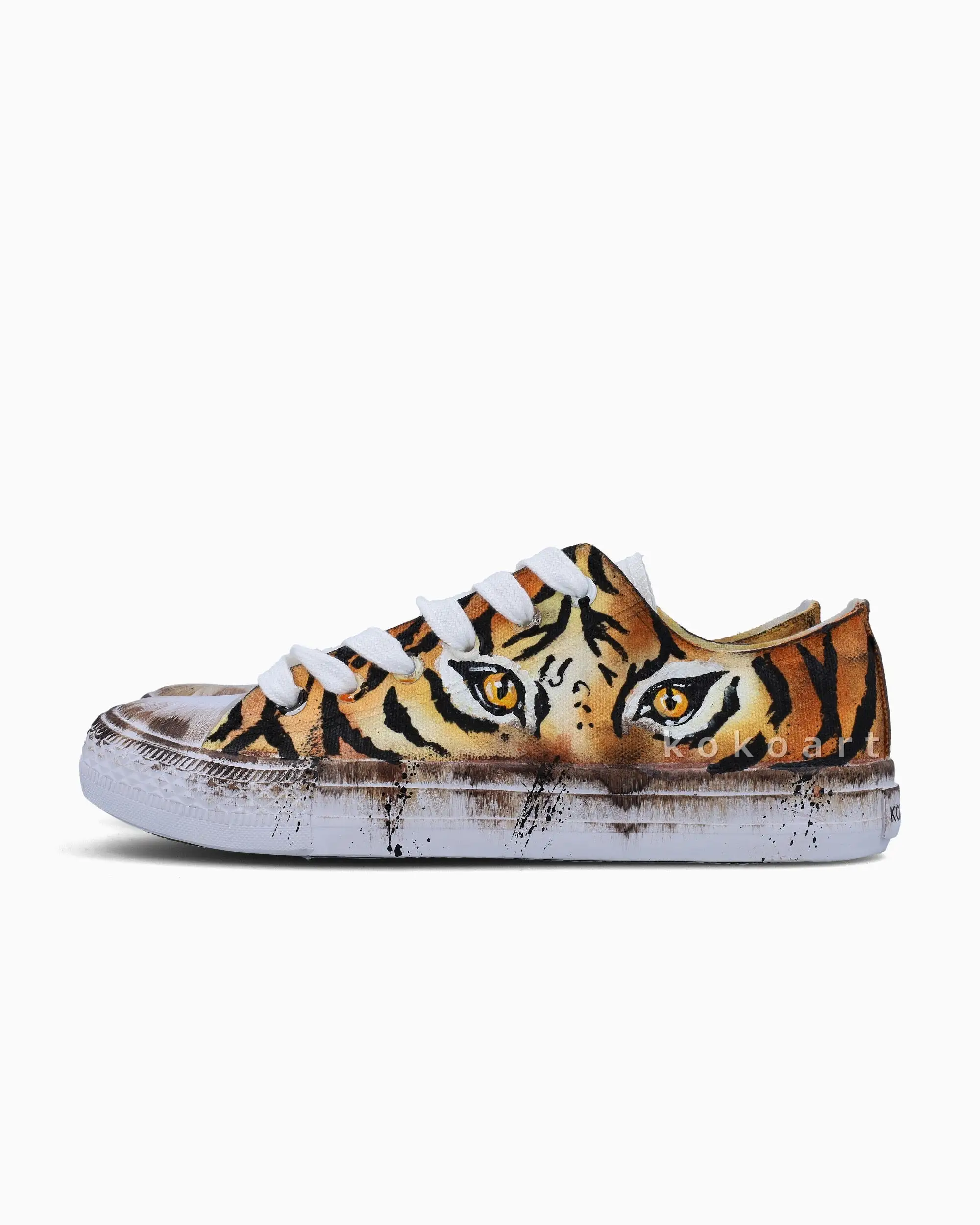 Tiger Eyes Hand Painted Shoes