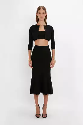 VB Body Cropped Cardigan In Black