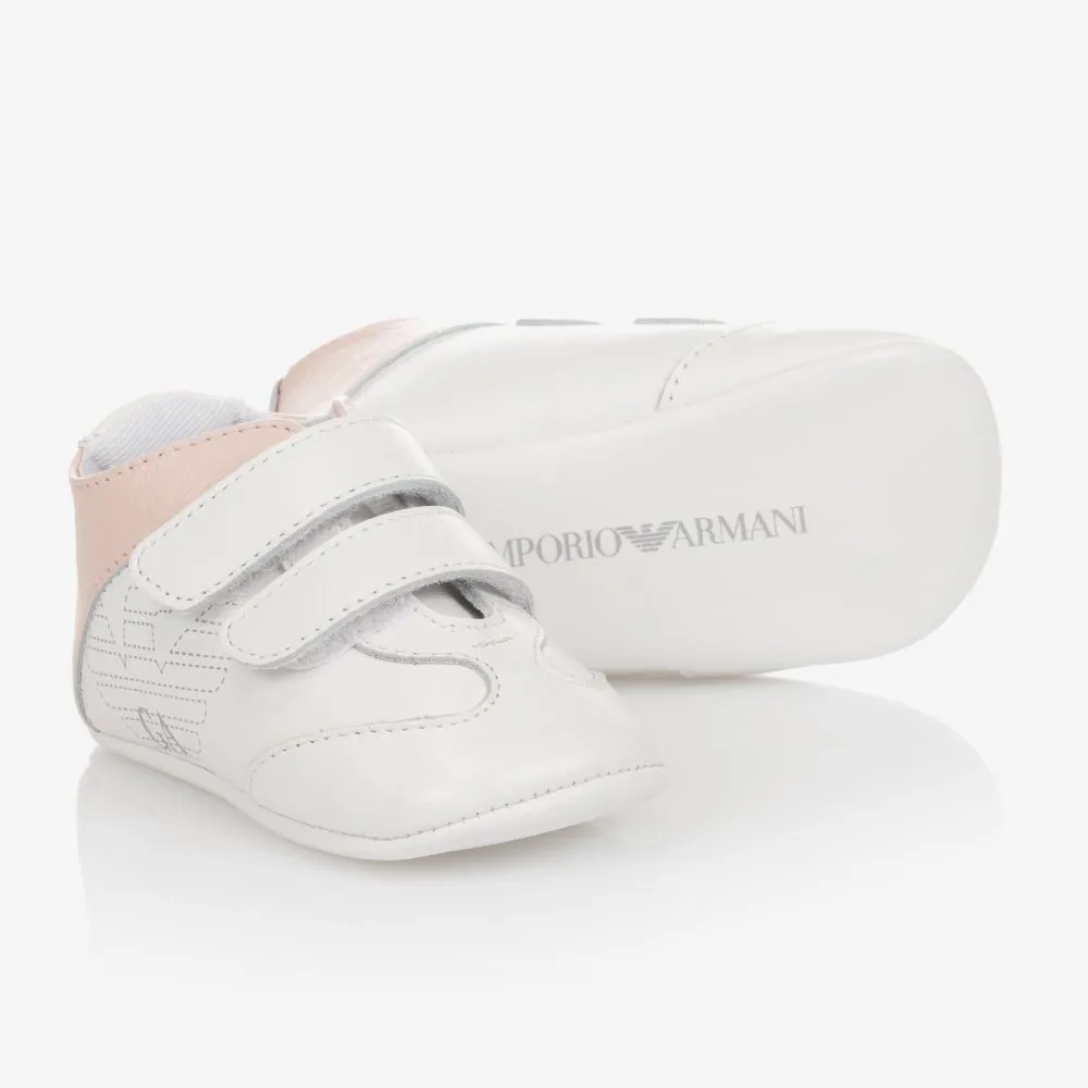 White Leather Baby Shoes