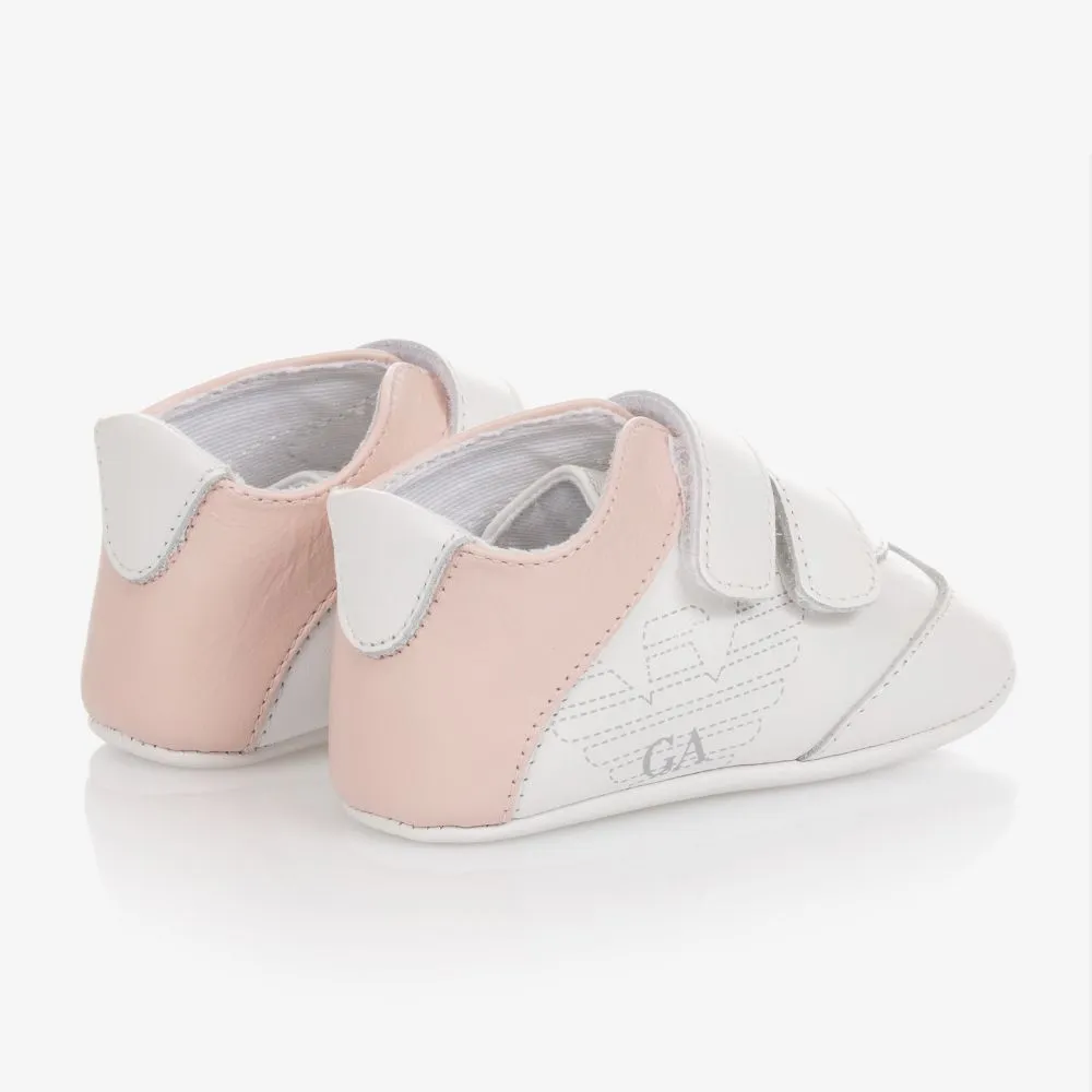 White Leather Baby Shoes