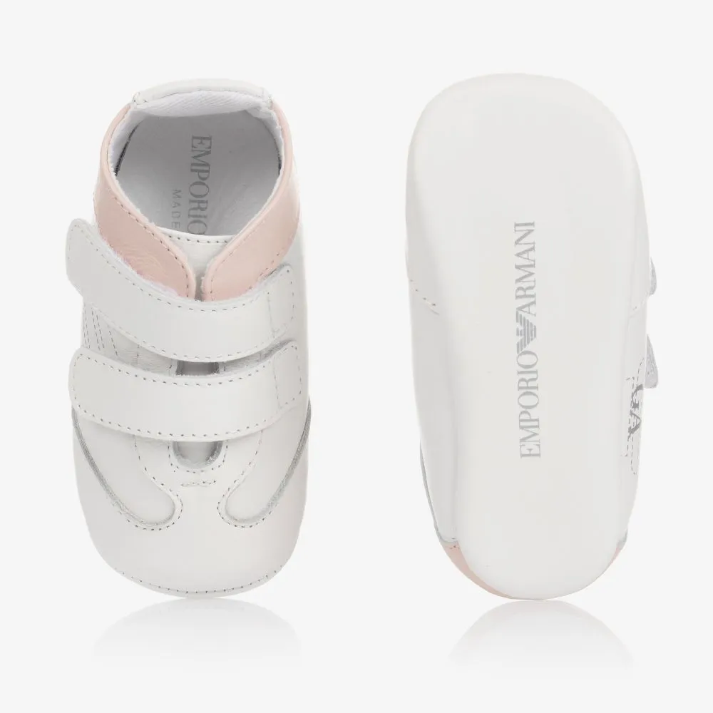 White Leather Baby Shoes