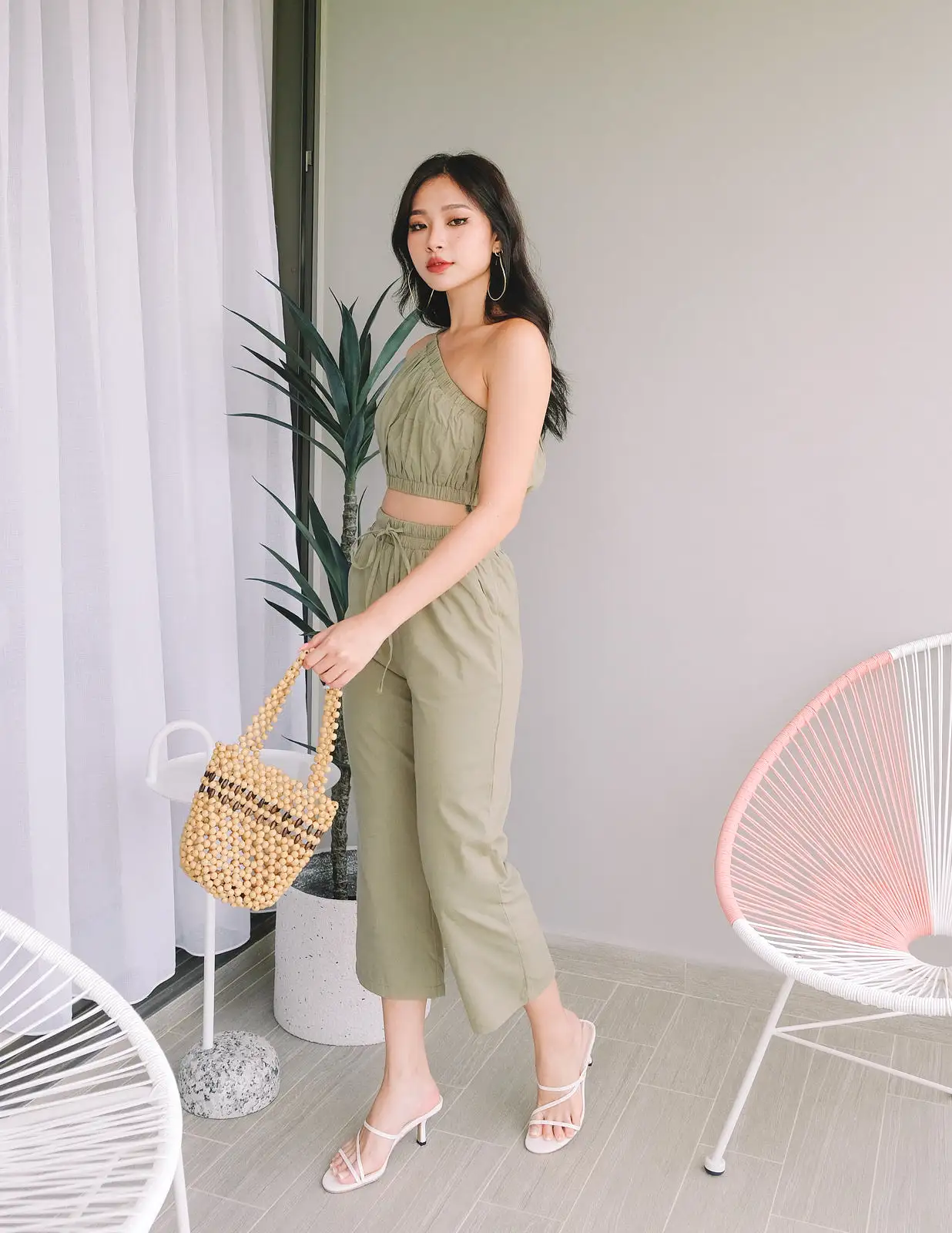 Zola Linen Pants in Olive